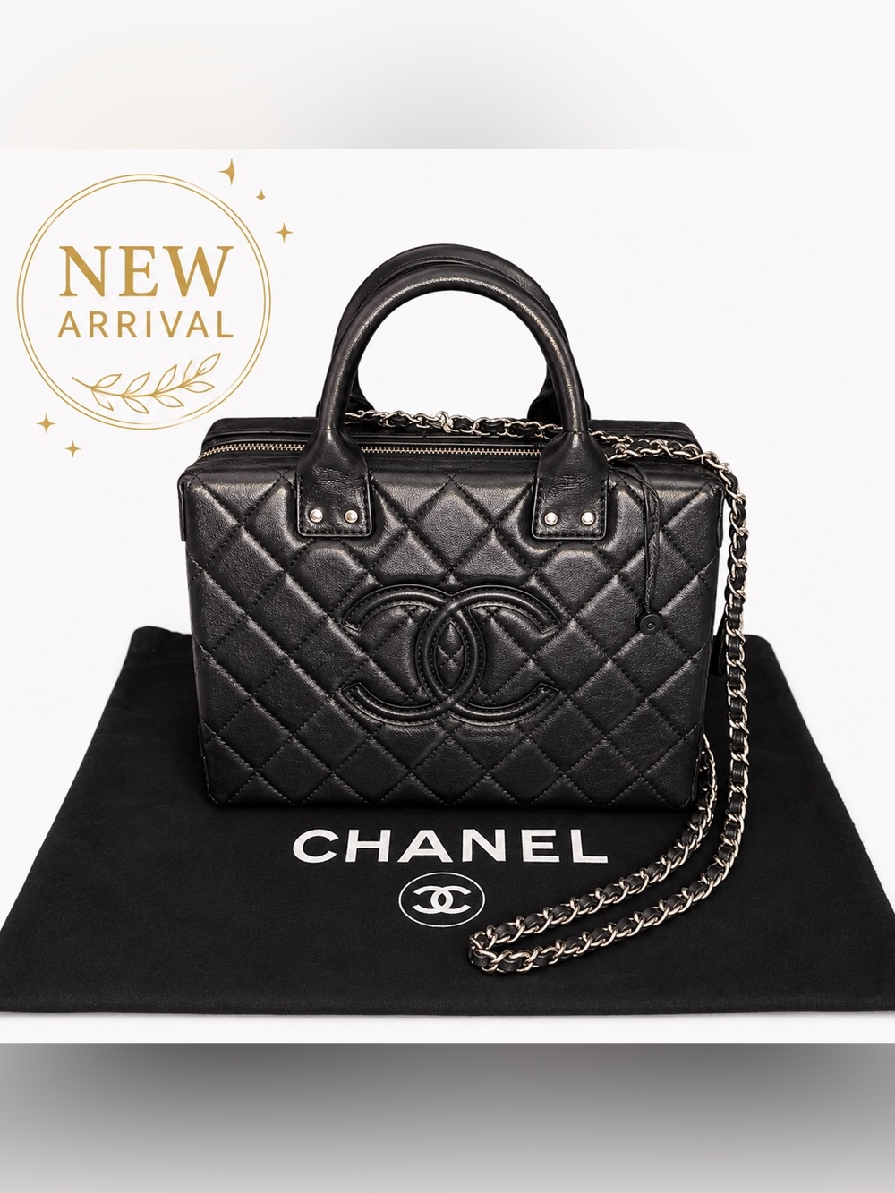 🖤✨Quilted Vanity Top Handle Bag ✨🖤